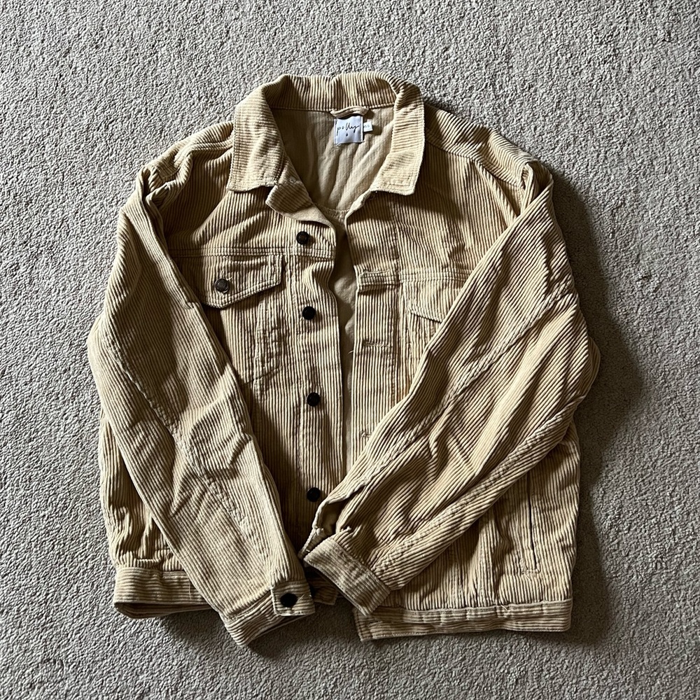 Princess Polly corduroy tan/beige denim type jacket